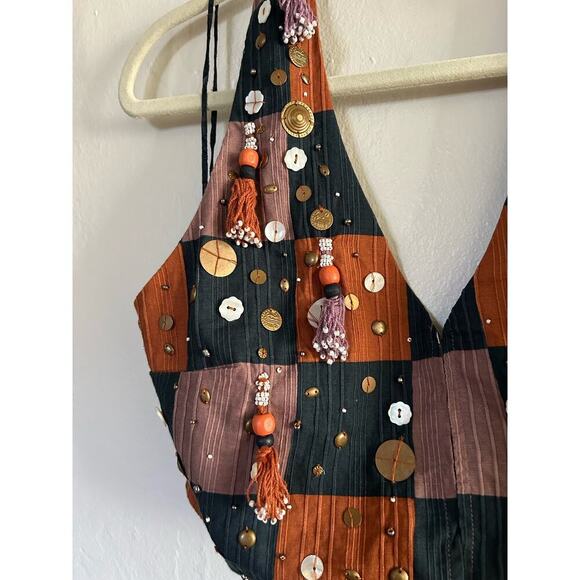 Zara Beaded Bohemian Crop Top - Picture 6 of 6